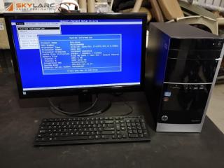 HP 500 Series Desktop Computer w/ Intel Core i7 & 24-Inch Monitor