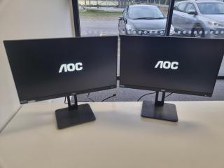 2x AOC 24" IPS Full HD Monitors