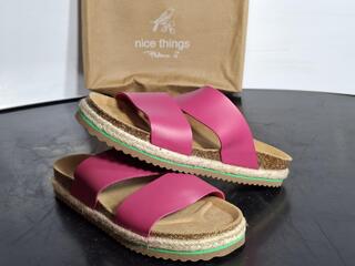 Nice Things Paloma S Leather Sandals Size 40