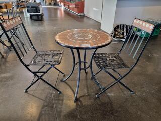 Stylish Classic Cafe Table w/ 2x Chairs Set
