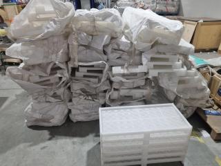 100x Food Grade Stackable Plastic Drying Trays, 820x400x80mm
