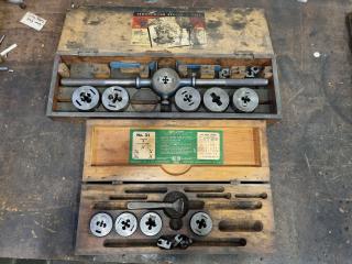 2x Vintage Thread Die Sets