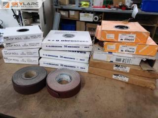14x Assorted Rolls of 40mm Wide Sanding Abrasive Strips