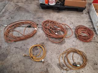 5 x Assorted Length Single Phase Extension Cables