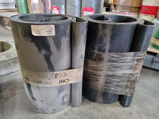 2x Industrial Conveyor Belt Rolls