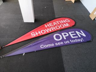 2x Retail Exterior Flag Signage