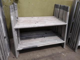 14x Aluminium Upright Scaffolding Frames, 1-metre tall, 1.3-metres wide