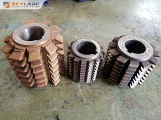3 x Gear Hobber Cutters