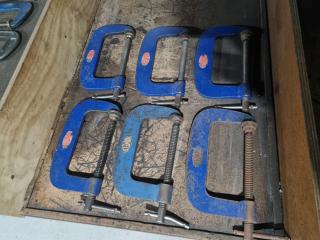 6x Nuweld 150mm G-Clamps