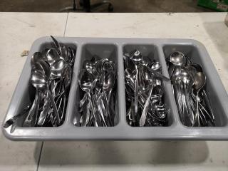 Bulk Tray of Spoons, Assorted Types