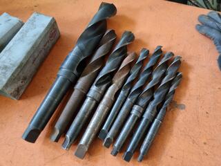 9x Assorted Morse Taper Drills