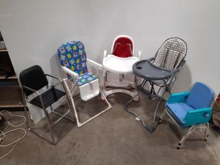 Assorted Childrens Chairs/High Chairs
