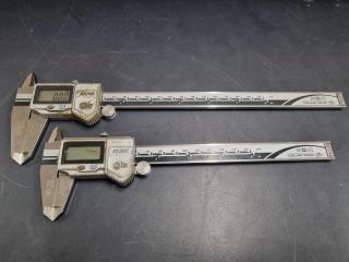 2x Mitutoyo Absolute Digital Vernier Calipers