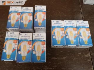 9x LED Heritage Pilot Dimmable 6W Light Bulbs by GE, New