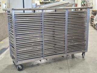 Mobile Stainless Steel Rack Trolley with Trays