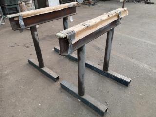 Pair of Heavy Duty Steel Workshop Saw Horses