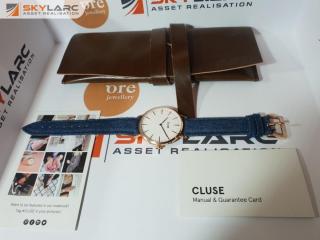 Cluse La Bohème Gold/Denim Watch