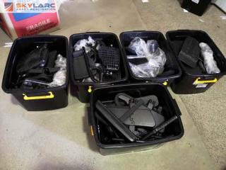 Assortment of Electric Wheelchair Components, Controllers, Foot Pads, & More