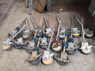17x Industrial Scaffolding Castor Wheel Assemblies