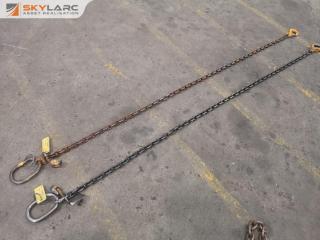 2x 2000kg Single Leg Lifting Chain Slings