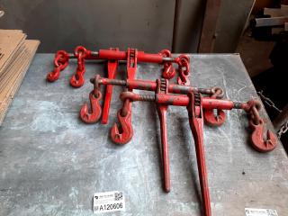 2 Pairs of 8/10mm Ratchet Load Binders