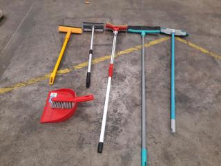 Assortment of Cleaning Mops/Brooms etc
