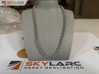 Kagi Rhodium Plated Stainless Steel Me Petite Necklace
