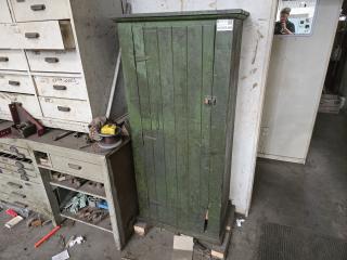 Vintage Wooden Industrial Cabinet 