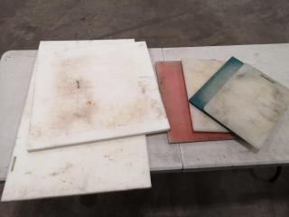 6x Assorted Size Polyethylene Cutting Boards