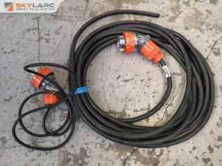 2x 3-Phase 32A & 16A Power Leads w/ Plug Ends