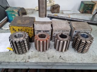 4 x Gear Hobber Cutters