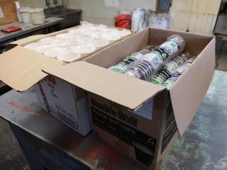 Bulk Lot of Single Use Paper Cafe Restaurant Takeout Cups