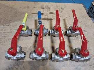 8 Assorted Ball Valves