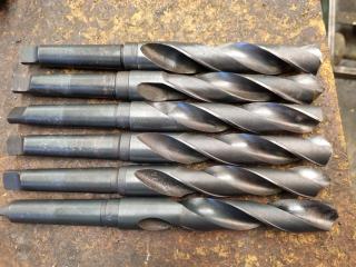 6 Morse Taper Drill Bits 