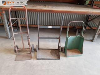3 x Gas Bottle Trolleys