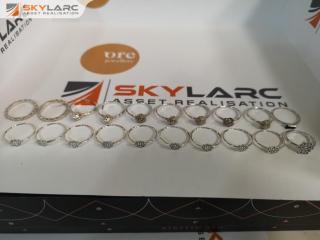 20x Assorted Sterling Silver Stylish Rings
