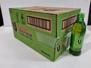 V Guarana Energy Drink, 24x 350mL Glass Bottles