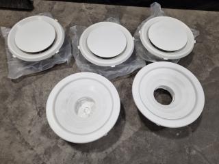 5x Assorted Ceiling Vent Assemblies