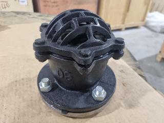 80mm Cast Iron Foot Valve, New