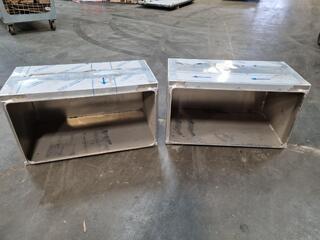 2x Custom.Made Stainless Truck External Storage Cabinets, Incomplete