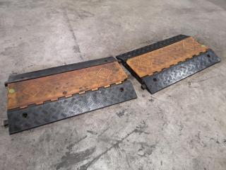 2x Industrial Safety Cable / Hose Protectors for Isle, Pathway Crossings