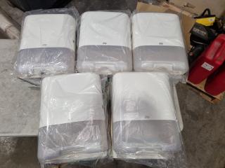 5x Tork Single Fold C-Fold Hand Towel Dispensers