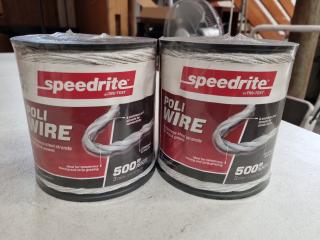 Speedrite Poli Wire for Electric Fencing, 2x 500m Spools