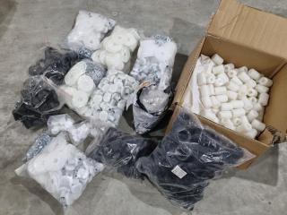 Assorted Industrial Plastic Fastening Hardware, Connectors