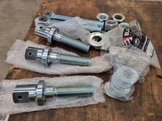 5x Large 35mm Dia Eye Bolts w/ Nuts & Washers
