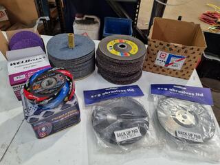 Assorted Grinding Disks, Flaps, & More