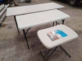 3 Trestle Style Tables