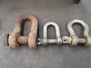 3x Assorted D and Bow Shackles