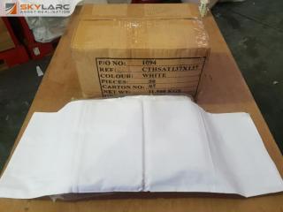 Box of 50 137x137 White Table Cloths