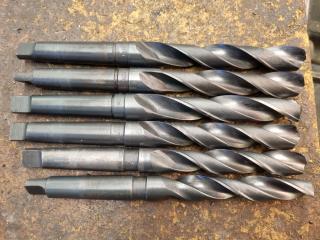 6 Morse Taper Drill Bits 